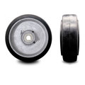 Service Caster 6" x 2" Rubber Tread on Cast Iron Keyed Drive Wheel - 1/2" Bore – SCC-RSS620-12-KW-2SS